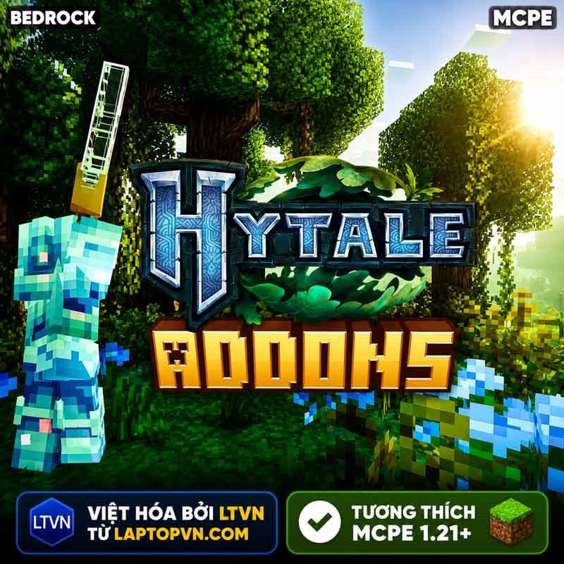 Addon Hytale V2 Mới Nhất Siêu Hay MCPE 1.21+.mcaddon