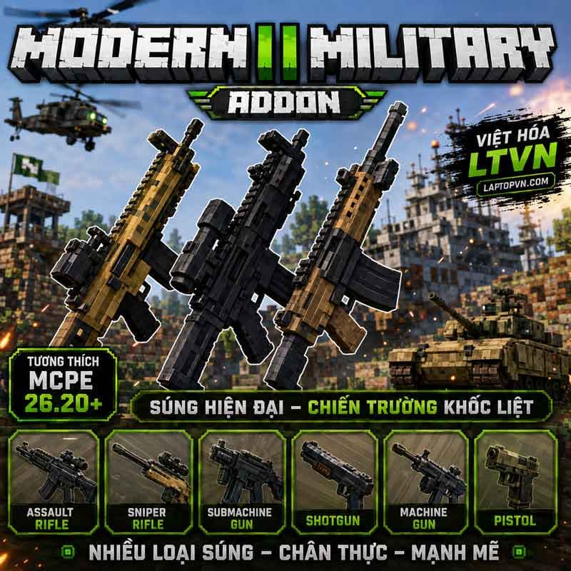 Modern Military II 1.90.15 Addon.mcaddon